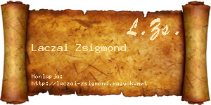 Laczai Zsigmond névjegykártya
